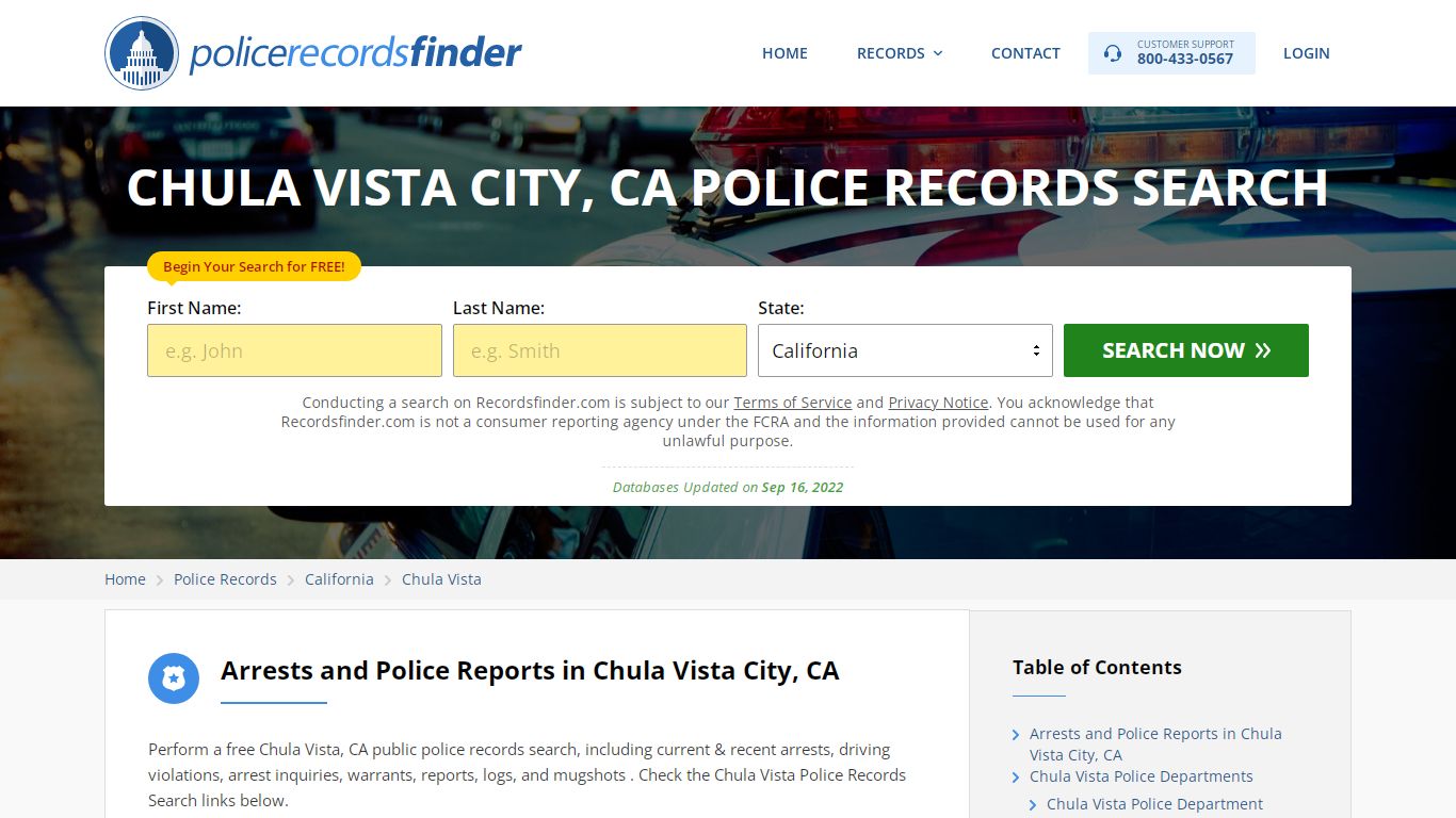 Chula Vista, San Diego County, CA Police Reports & Police Department ...